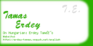 tamas erdey business card